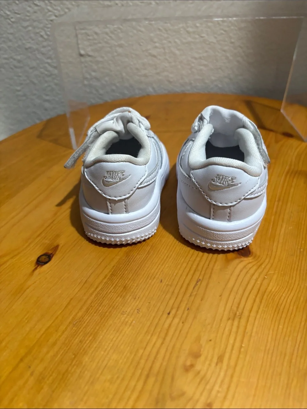 Nike Kids White Athletic Sneakers - Classic Casual Shoes 2C
